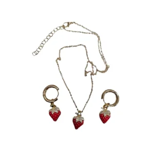 NECKLACE AND PAIR OF EARRINGS